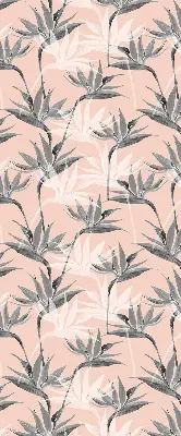 Estores de rolo interiores blackout Flores cinzentas