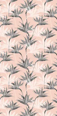 Estores de rolo interiores blackout Flores cinzentas