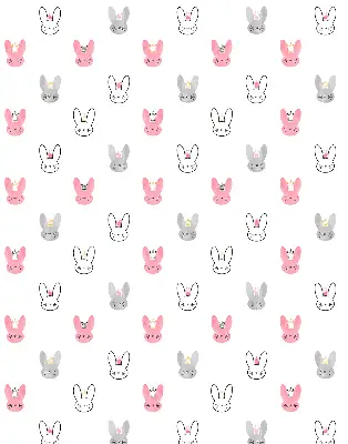 Estores de rolo interiores blackout para janela Coelhos coloridos com coroas