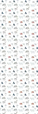 Estores de rolo interiores blackout para janela animais de chuva nas montanhas