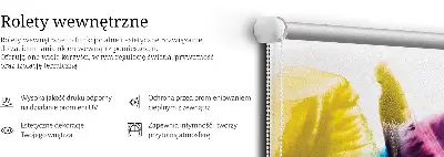 Estores de rolo interiores blackout para janela Quadro pintado