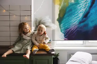 Estores de rolo interiores blackout para janela Quadro pintado