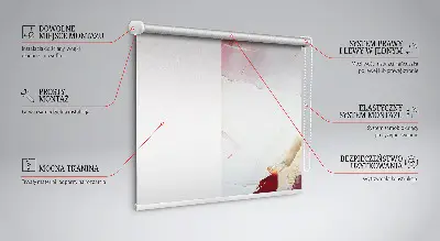 Estores de rolo em tecido blackout Quadro pintado