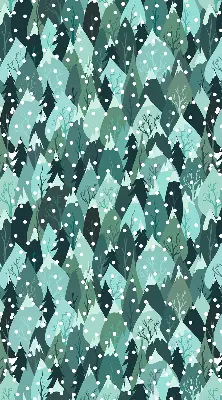 Estores de rolo em tecido blackout Floresta e neve caindo