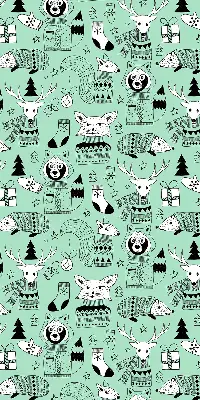 Estores de rolo em tecido blackout Animais de inverno