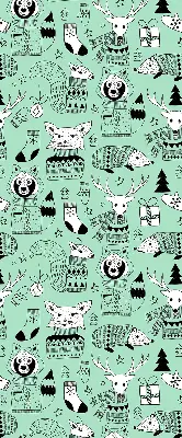 Estores de rolo em tecido blackout Animais de inverno