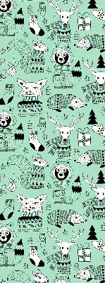Estores de rolo em tecido blackout Animais de inverno