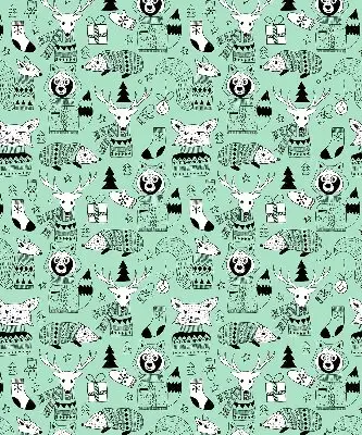 Estores de rolo em tecido blackout Animais de inverno