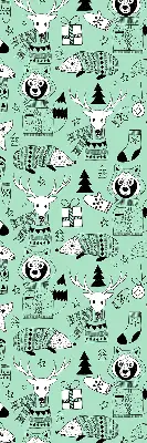Estores de rolo em tecido blackout Animais de inverno
