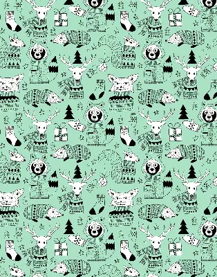 Estores de rolo em tecido blackout Animais de inverno