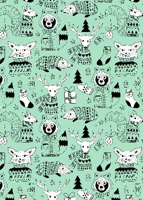 Estores de rolo em tecido blackout Animais de inverno