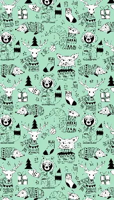 Estores de rolo em tecido blackout Animais de inverno