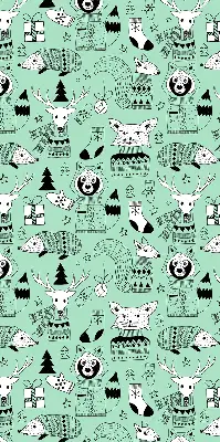Estores de rolo em tecido blackout Animais de inverno