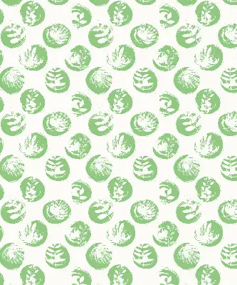 Estores de rolo blackout para janela Plantas refletidas em círculos verdes