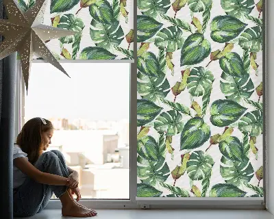 Estores de rolo interiores blackout para janela Plantas tropicais