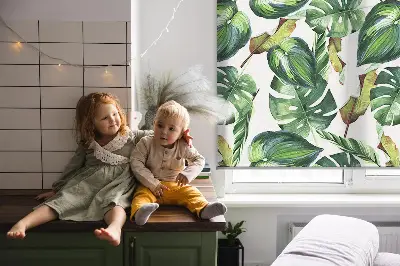 Estores de rolo interiores blackout para janela Plantas tropicais