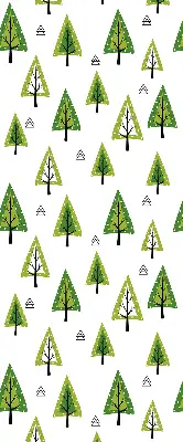 Estores de rolo blackout para porta de varanda Floresta desenhada