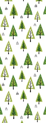 Estores de rolo blackout para porta de varanda Floresta desenhada