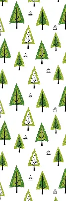 Estores de rolo blackout para porta de varanda Floresta desenhada