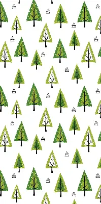 Estores de rolo blackout para porta de varanda Floresta desenhada
