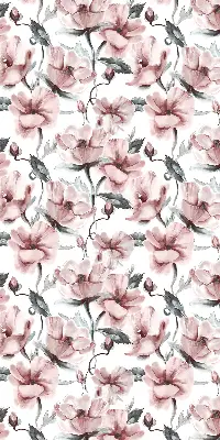 Estores de rolo interiores blackout para janela Flores cor-de-rosa
