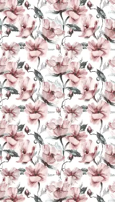 Estores de rolo interiores blackout para janela Flores cor-de-rosa
