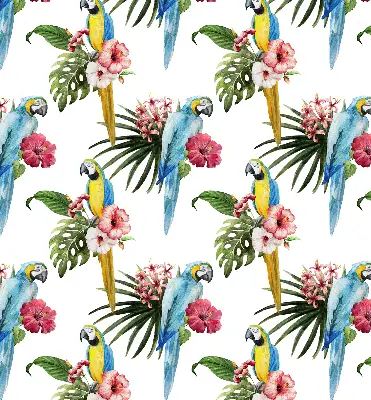 Estores de rolo em tecido blackout Papagaio em flores