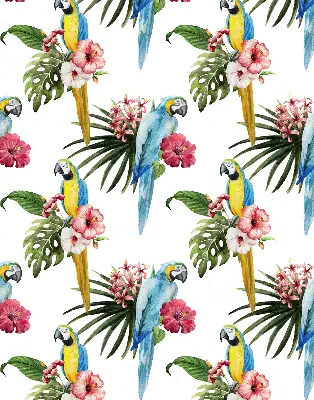 Estores de rolo em tecido blackout Papagaio em flores