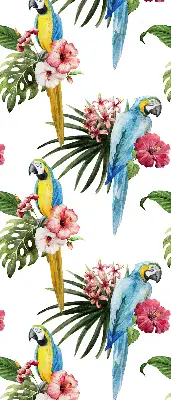 Estores de rolo em tecido blackout Papagaio em flores