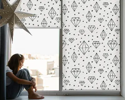 Estores de rolo interiores blackout Diamantes desenhados