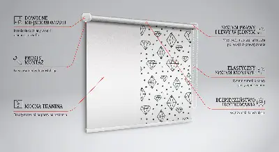 Estores de rolo interiores blackout Diamantes desenhados