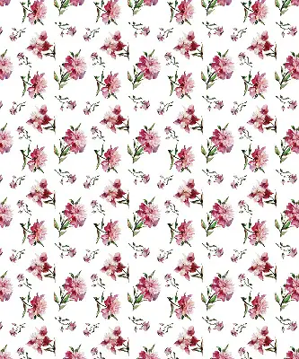 Estores de rolo blackout para porta de varanda Flor rosa