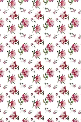 Estores de rolo blackout para porta de varanda Flor rosa