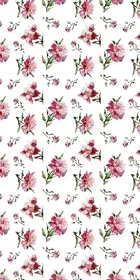 Estores de rolo blackout para porta de varanda Flor rosa