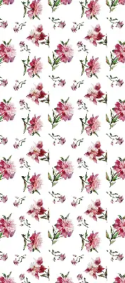 Estores de rolo blackout para porta de varanda Flor rosa