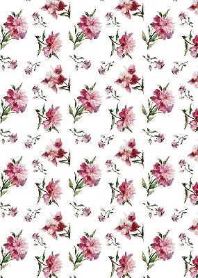 Estores de rolo blackout para porta de varanda Flor rosa
