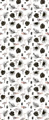Estores de rolo interiores blackout para janela Flamingos e folhas