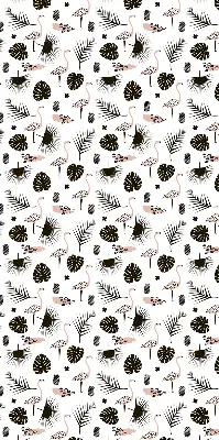 Estores de rolo interiores blackout para janela Flamingos e folhas
