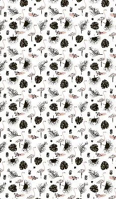 Estores de rolo interiores blackout para janela Flamingos e folhas