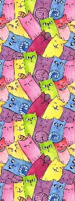 Estores de rolo interiores blackout Gatos coloridos