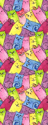 Estores de rolo interiores blackout Gatos coloridos
