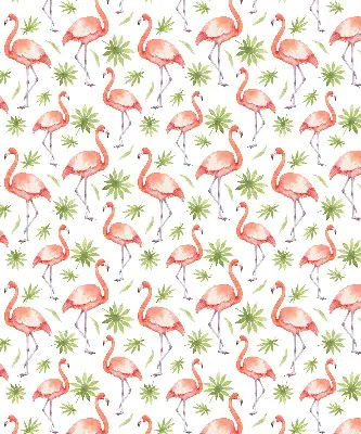 Estores de rolo em tecido blackout Flamingo e folhas
