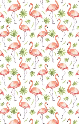 Estores de rolo em tecido blackout Flamingo e folhas