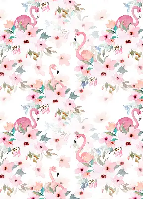 Estores de rolo interiores blackout para janela Flamingos entre as flores