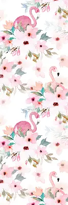 Estores de rolo interiores blackout para janela Flamingos entre as flores