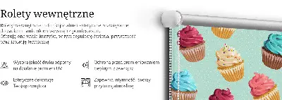 Estores de rolo interiores blackout Cupcakes