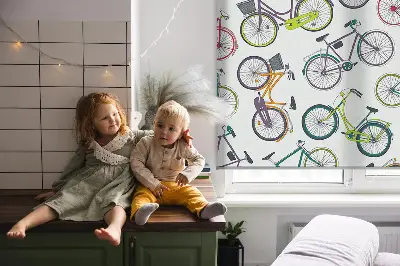 Estores de rolo interiores blackout para janela Bicicletas