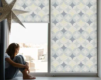 Estores de rolo blackout para porta de varanda Estrelas coloridas