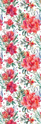 Estores de rolo interiores blackout Flores vermelhas