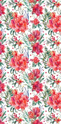Estores de rolo interiores blackout Flores vermelhas